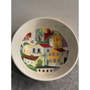 Vintage Pier 1 Villa Del Sol Earthenware Serving Bowl   # 1568